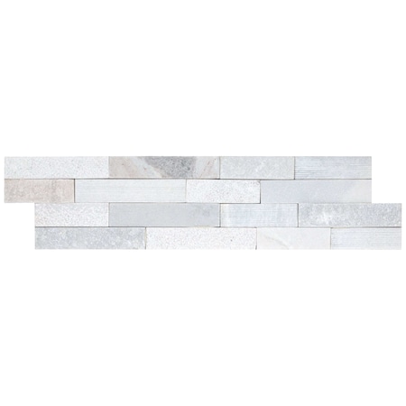 Msi Arctic White Multi Finish Ledger Panel SAMPLE Honed Marble Wall Tile ZOR-PNL-0020-SAM